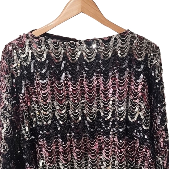 VTG 80's JEANETTE KASTENBERG ST. MARTIN Sequin Bolero Silk Blouse S M Disco R - Picture 12 of 15